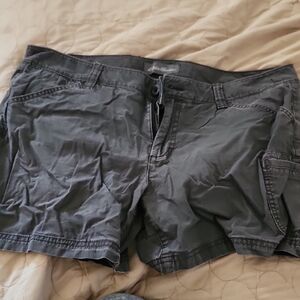 Eddie Bauer Dark Gray Belted Shorts